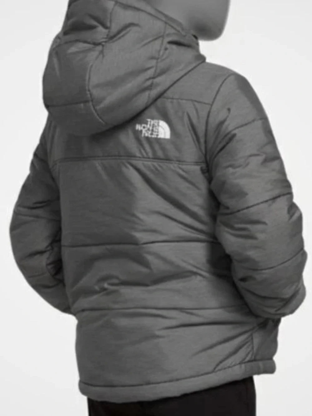 The North Face Boys Gray Reversible Mount Chimbo Jacket in Gray Size 7